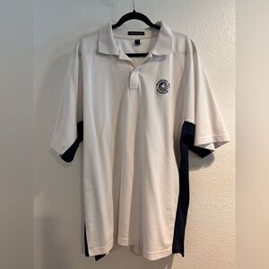Monterey Bay Aquarium White and Navy Polo Shirt Size XL